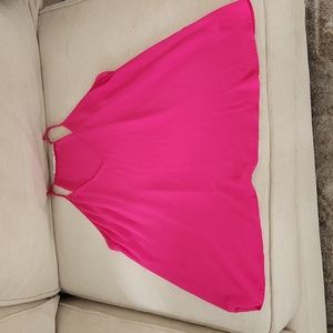 Bright pink tank top